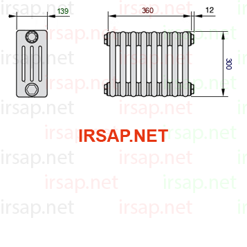 Радиатор IRSAP Tesi 40300/8 T23 CL 01